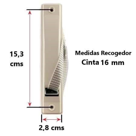 Recogedor de cinta de persiana Minipack (Empotrado, Anchura de la