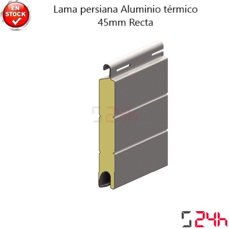 lama persiana aluminio térmico 45mm recta