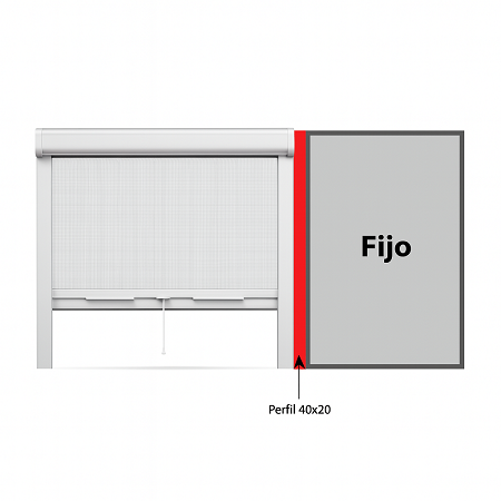 perfil rectangular 40 x 20 mm (cortado a medida)