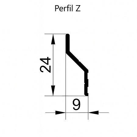 perfil z mosquitera corredera 2 unidades
