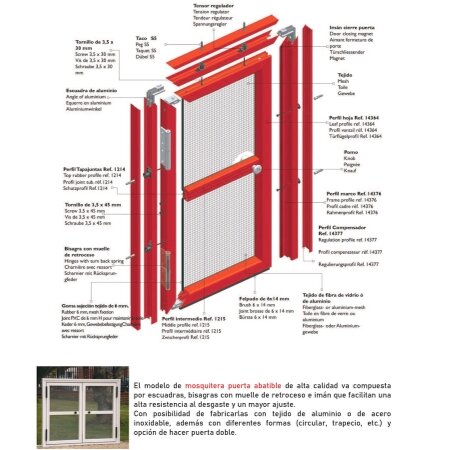 hinged insect screen for door 1 panel