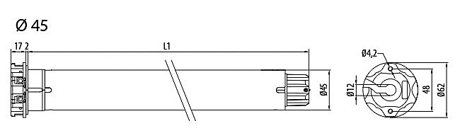 cherubini roll movi (motor mecánico para persianas y eje 50 o 60 mm)