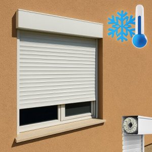 persiana cajón de aluminio exterior con lamas (sin obra y fabricada a medida)