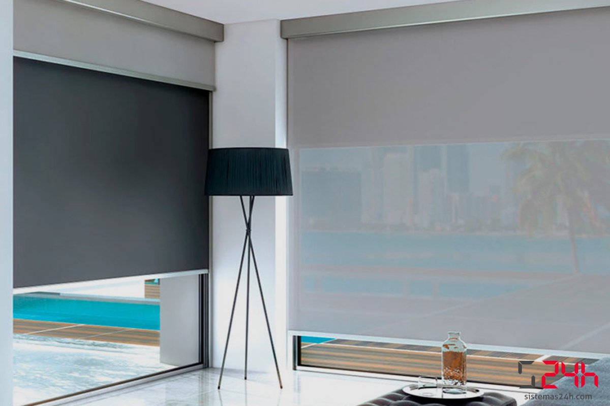 Combinar estores enrollables con cortinas - Sistemas 24H