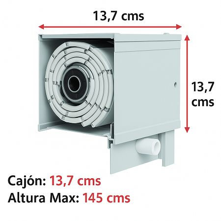 persiana cajón de aluminio exterior con lamas alta densidad (sin obra y fabricada a medida)