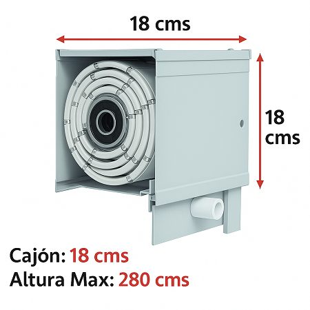 persiana cajón de aluminio exterior con lamas alta densidad (sin obra y fabricada a medida)