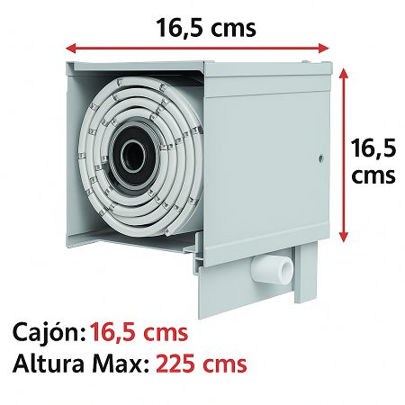 persiana cajón de aluminio exterior con lamas alta densidad (sin obra y fabricada a medida)