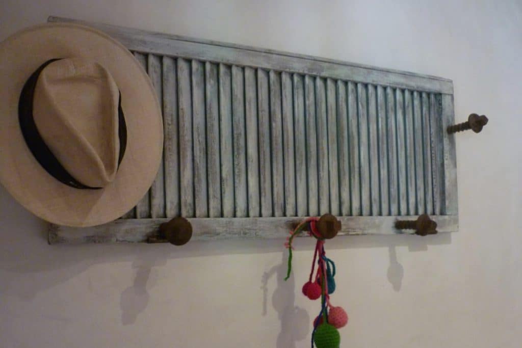 Coat hanger made from an antique coat rack