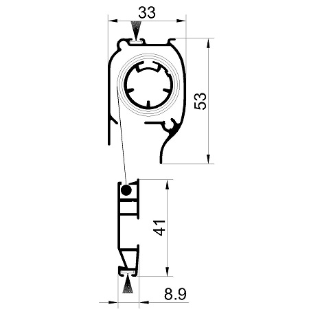 cabezal mosquitera enrollable con kit