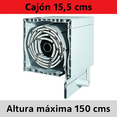 persiana cajón pvc lama aluminio guía h 25 (obra nueva)