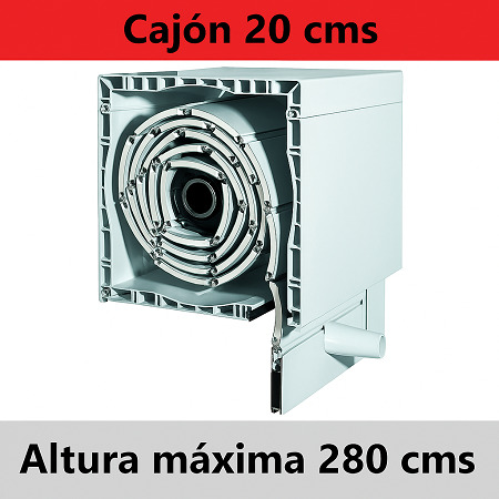 persiana cajón pvc lama aluminio guía h 25 (obra nueva)