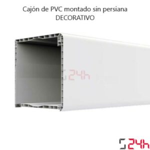 gaveta de pvc montada sem persiana decorativa