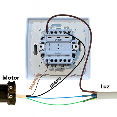 pulsador doble para persiana con motor (sin enclavamiento)