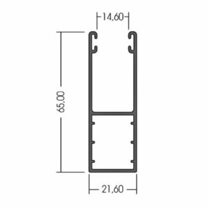 Set di guide per tapparelle h 40