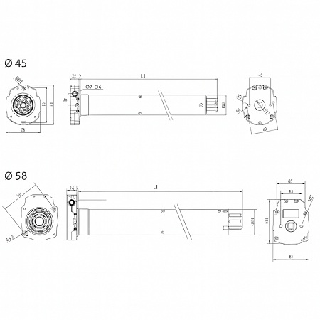 cherubini ocean (motor mecánico con desbloqueo de emergencia para persianas)