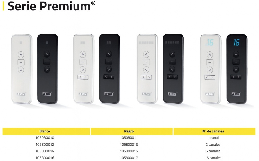 a ok serie premium 6 canales (mando a distancia para 6 persianas)
