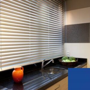 blue non-deformable pvc venetian blind