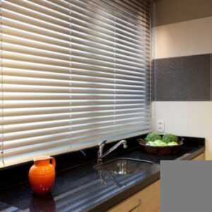 grey non-deformable pvc venetian blind