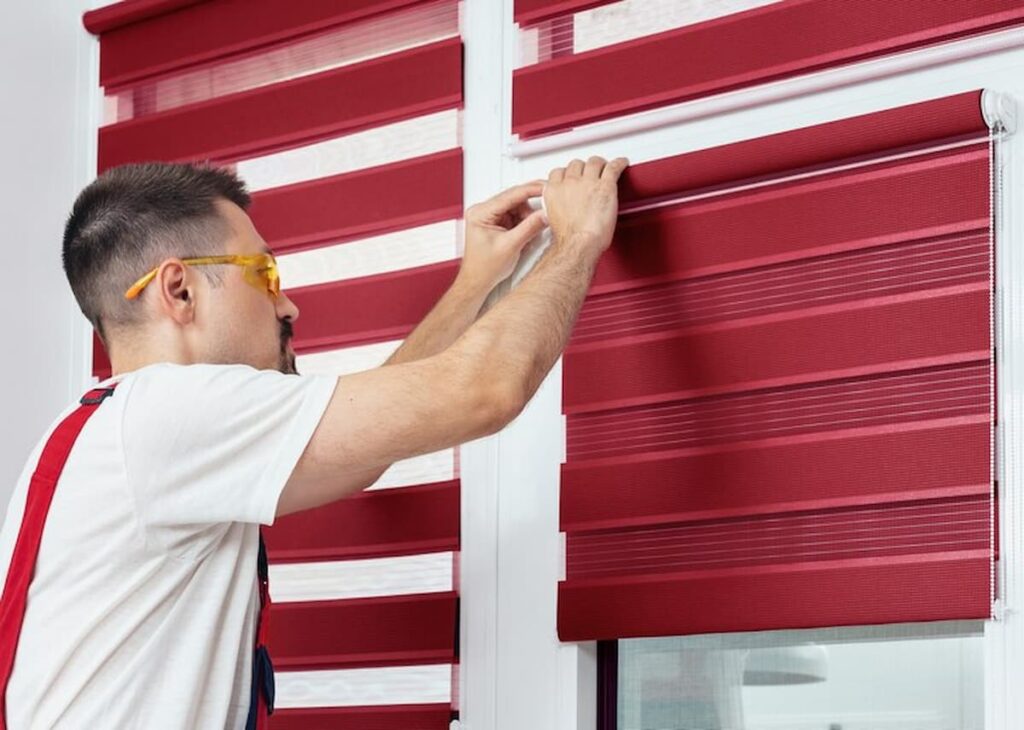 Installation process of external blinds