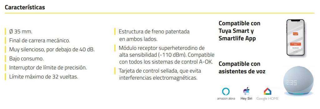 motor vía radio a ok am35 essential eje 40mm