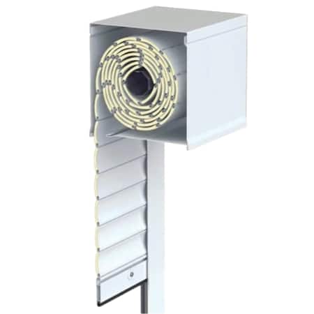 persiana cajón de aluminio exterior motorizado (lamas de aluminio alta densidad)
