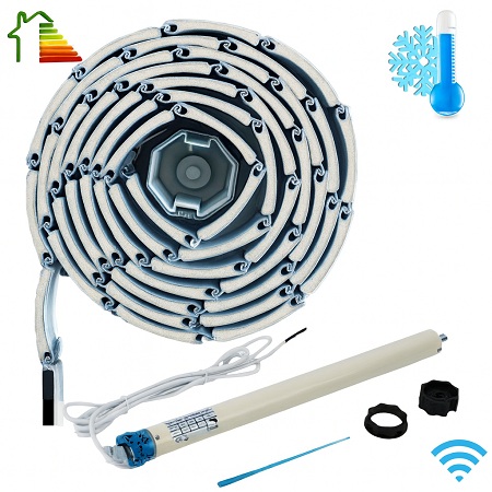 persiana enrollable elÉctrica (aluminio térmico 43mm curva)