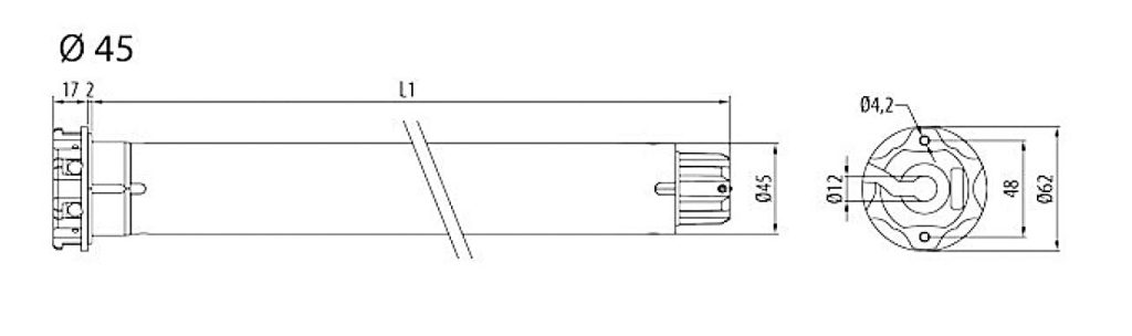cherubini open wrx (motor wifi para persianas y eje 50 o 60mm)