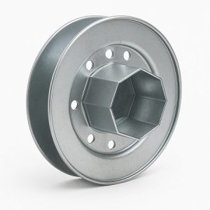 disco metÁlico con espiga para eje 50mm (valido para cinta 22mm)