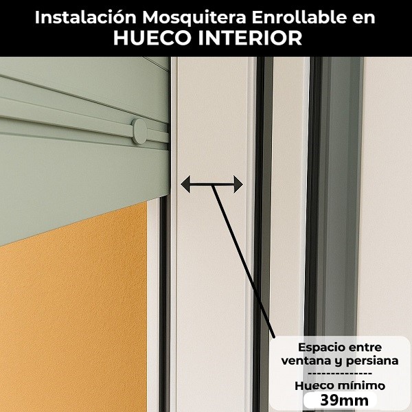 mosquitera enrollable cabezal 39mm (fabricada a medida)