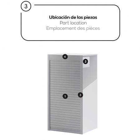 kit persiana enrollable smartlift pizarra negra 19mm (muebles de cocina)