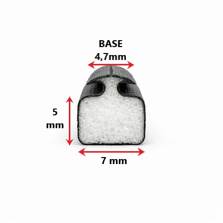 goma foam estanca para terminal de aluminio
